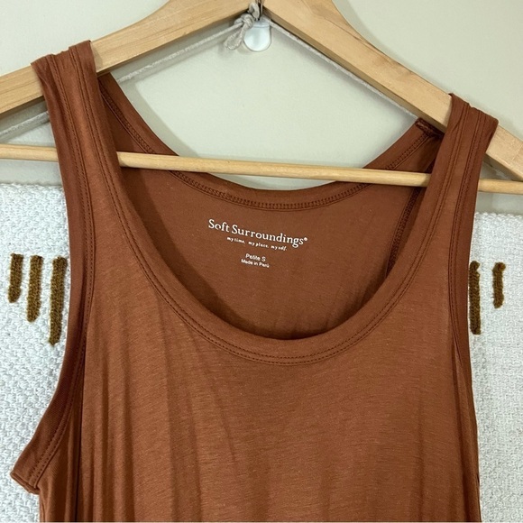 Soft surroundings Santiago brown maxi dress Pima cotton size small p - Picture 8 of 9